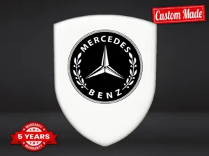 Mercedes Logo Silicona Auto Universal Alta Calidad Profesional